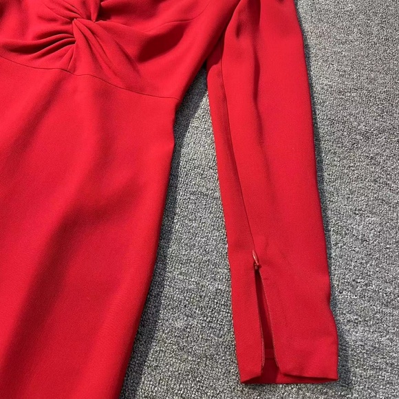 ROLAND MOURET - LONG SLEEVE LIGHT CADY MAXI DRESS - Picture 5 of 6